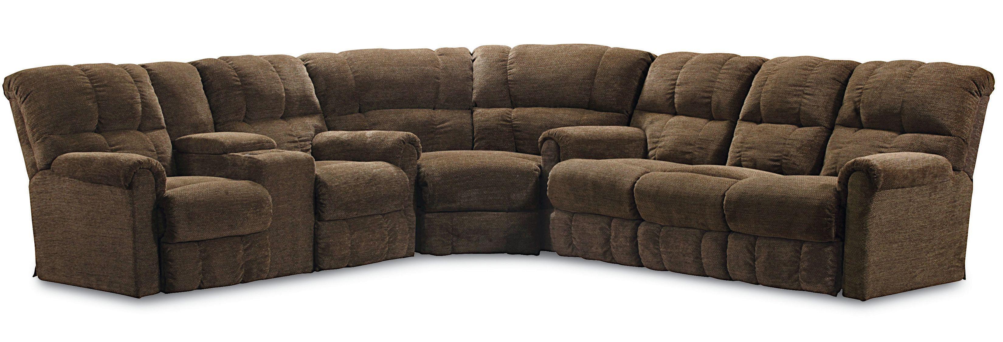 Lane Griffin Casual Three Piece Reclining Sectional Sofa with Four